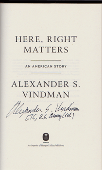 Alexander Vindman -Here Right Matters