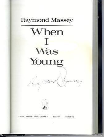 Signature of Raymond Massey 