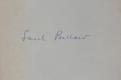 Signature of Saul Bellow