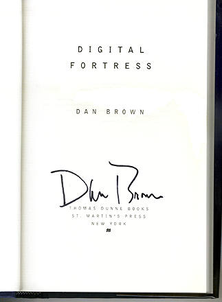 Signature of Dan Brown