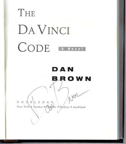 Signature of Dan Brown
