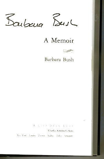 Signature of Barbara Bush 