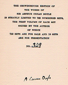 Signature of Arthur Conan Doyle