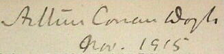 Signature of Arthur Conan Doyle