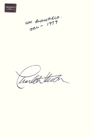 Signature of Charlton Heston 