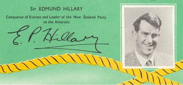 Signature of Sir Edmund Hillary