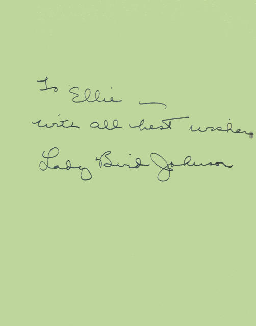 Signature of Lady Bird Johnson