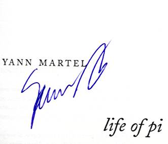 Signature of Yann Martel