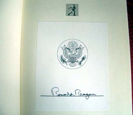 Signature of President Ronald Reagan 