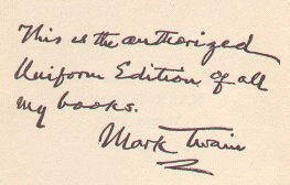 Mark Twain - Samuel Clemens Signature
